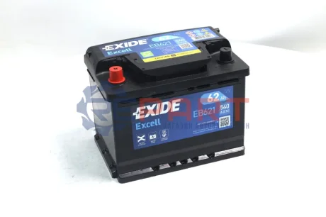 Акумуляторна батарея 62Ah/540A (242x175x190/+L/B13) Excell EXIDE EB621 Купити в Україні