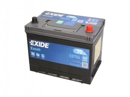 Аккумулятор 70Ah-12v EXCELL (266х172х223), R, EN540 Азия EXIDE EB704