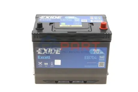 Акумуляторна батарея 70Ah/540A (270x173x222/+R/B9) Excell Азія EXIDE EB704 Купити в Україні