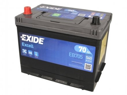 Аккумулятор 70Ah-12v EXCELL (266х172х223), L, EN540 Азия EXIDE EB705
