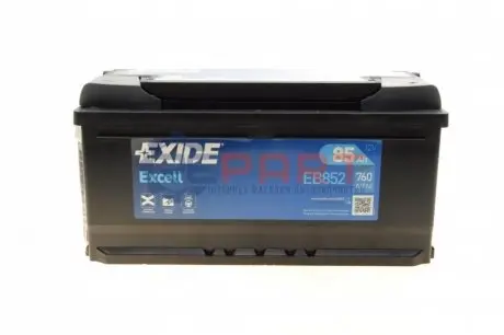 Акумуляторная батарея 85Ah/760A (353x175x175/+R/B13) Excell EXIDE EB852 Купити в Україні