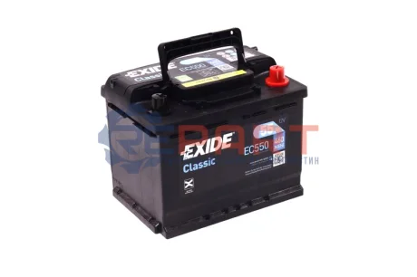 Акумуляторна батарея 56Ah/480A (242x175x190/+R/B13).. EXIDE EC550 Купити в Україні