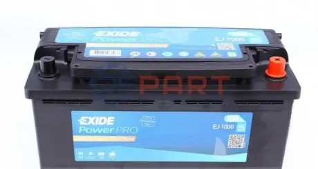 Акумуляторна батарея 100Ah/850A (353x175x190/+R/B13) POWERPRO (AGRI & CONSTRUCTION) EXIDE EJ1000 Купити в Україні