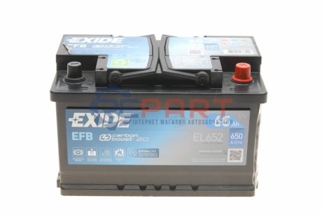 Стартерная батарея (аккумулятор) EXIDE EL652 (фото 1)