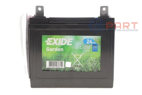 Акумуляторна батарея 24Ah/250A (197x132x186/+L) (Garden) EXIDE U1L-250