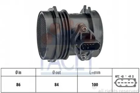 Витратомір повітря MB Vito (W639) 03- (M112) FACET 10.1064 Купити в Україні