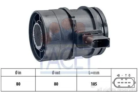 Витратомір повітря BMW 1 (E81)/3 (E90/E92)/7 (E65/E66/E67) 02-13 FACET 10.1126 Купити в Україні