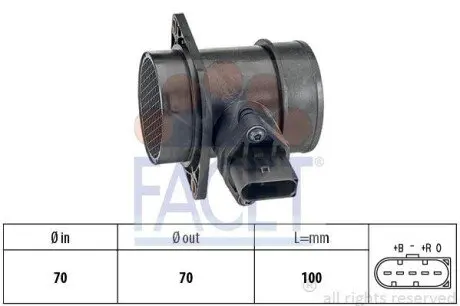 Витратомір повітря VW Passat 1.8 T 20V 00-05 FACET 10.1212 Купити в Україні