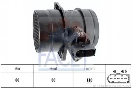 Витратомір повітря Audi A3/A4 1.9TDI 00-03 FACET 10.1213 Купити в Україні