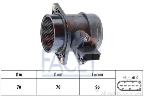 Расходомер повітря Skoda Octavia/VW Bora/Golf IV 1.9TDI 97-06 FACET 10.1284 Купити в Україні