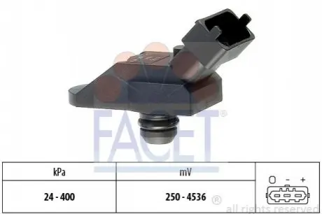 Датчик тиску наддуву (3 конт.) BMW 3(E46)/5(E39,E60)/X5(E53) 2.5D/3.0D 98-10 FACET 10.3115 Купити в Україні