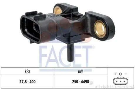 Датчик тиску наддуву Auris/Avensis/Corolla/ Land Cruiser/RAV4 1.4-4.5 01- FACET 10.3214 Купити в Україні