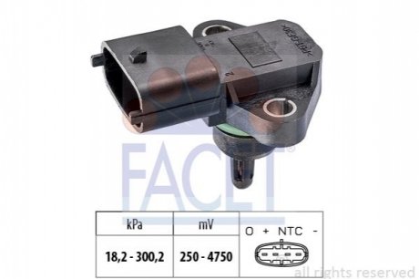 Датчик абсолютного давления (Manifold Air Pressure Sensor, MAP sensor) FACET 10.3345