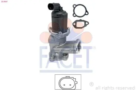 Клапан EGR Combo/Doblo 1.3 CDTI/JTD 04 FACET 23.0007 Купити в Україні