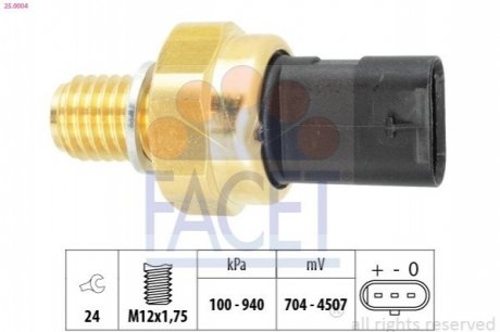 Автозапчастина FACET 250004 (фото 1)