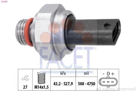 Автозапчастина FACET 250007 (фото 1)