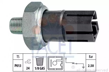 Датчик тиску мастила FACET 70160 (фото 1)