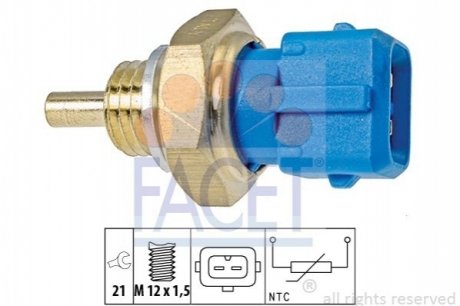 Датчик температуры охлаждающей жидкости FACET 7.3342 (фото 1)