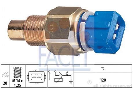 Датчик температуры Berlingo/Partner 1.8/1.9D (120C)/Scudo/Ducato FACET 7.3558 (фото 1)