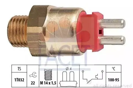 Датчик вмикання вентилятора MB W201/W220/W124/Vario 2.0-6.0 82-13 FACET 7.5169 Купить в Украине