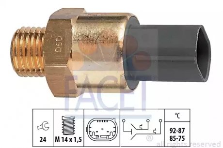 Датчик вмикання вентилятора BMW 3 (E36) 1.6-1.9i 93-00 FACET 7.5691