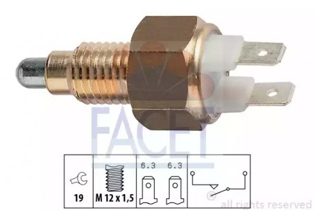 Датчик заднього ходу Golf 1.3-1.8 83-91 FACET 7.6009 (фото 1)