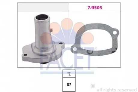 Термостат Fiat Doblo 1.2 01- (з прокладкою) FACET 7.8124 Купити в Україні