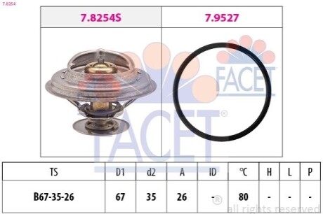 Термостат системы охлаждения FACET 78254