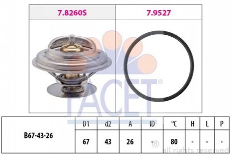 Термостат системы охлаждения FACET 78260