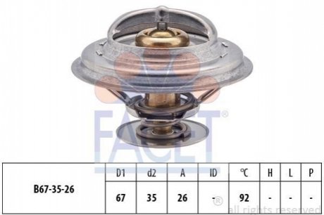 Термостат системи охолодження FACET 7.8302S