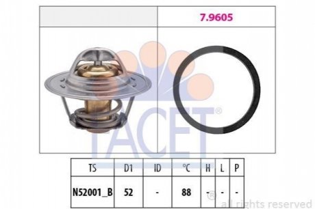 Термостат системы охлаждения FACET 78312