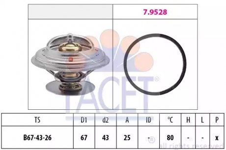 Термостат системы охлаждения FACET 78333