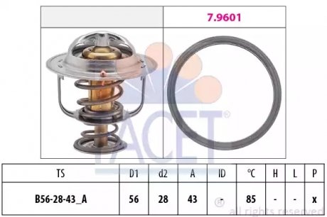 Термостат системы охлаждения FACET 78398