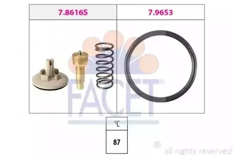 Термостат системи охолодження FACET 7.8616 Купити в Україні