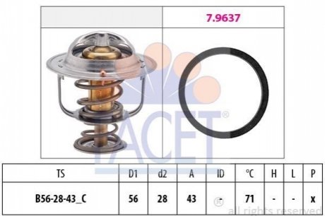 Термостат системы охлаждения FACET 78650