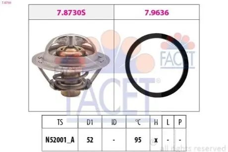 Термостат системи охолодження FACET 7.8730 Купити в Україні