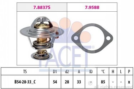 Термостат системы охлаждения FACET 78837