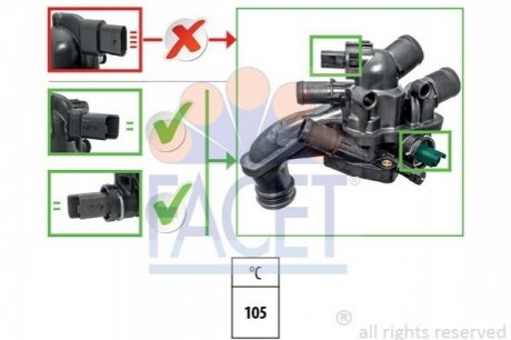Термостат C4 09-13/308 07- 1.6 16v (107С) FACET 7.8927