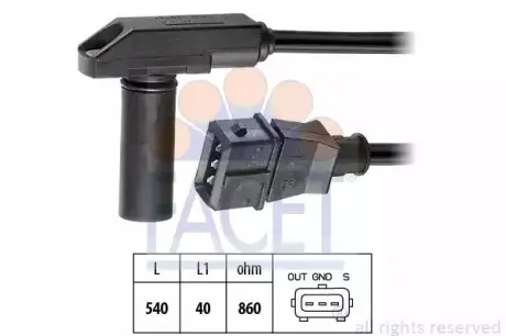 REVOLUTION AND TIMING (CKP and CMP) SENSORS FACET 90182 Купити в Україні