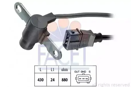 Датчик колінчастого вала. FACET 90198