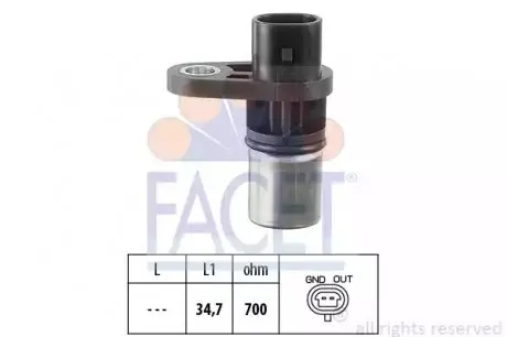 Датчик положення колінвала Opel Astra/Vectra 2.2 i 00-> FACET 9.0292 Купити в Україні