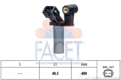 Датчик положення колінвалу Citroen Jumper 2.2HDI/Ford Transit 2.0-3.2TDCI 02 FACET 9.0307 Купити в Україні