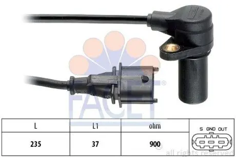 Датчик положення колінвалу Opel Astra G/H 1.7CDTI 03-10 FACET 9.0326 Купити в Україні