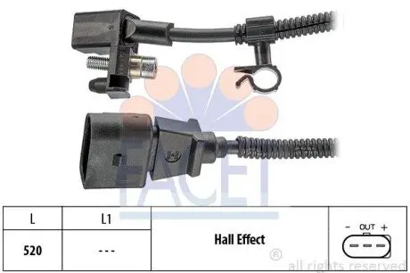Датчик коленвала VW Polo 1.0/1.4 95-01 FACET 9.0445 Купить в Украине
