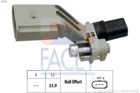 Датчик колінвалу FACET 90742 Купити в Україні