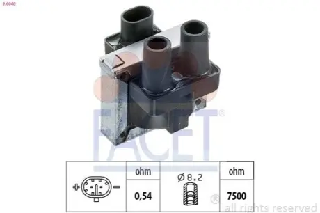 Катушка воспаления FACET 96046 Купить в Украине