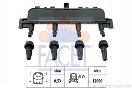 Котушка запалювання MB E-class (W211)/C-class (W203) 1.8 02-08 (M271) FACET 9.6320 Купити в Україні