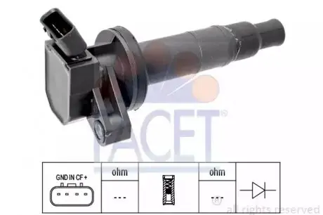 Котушка запалювання Toyota Avensis/Yaris 1.0-1.6 00 FACET 9.6361 Купити в Україні