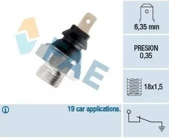 Датчик давления смазки FAE 11620