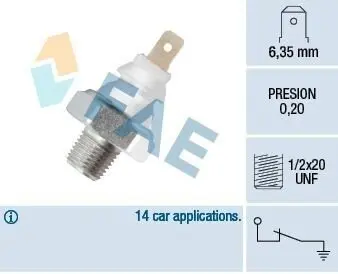 Датчик давления смазки FAE 11700